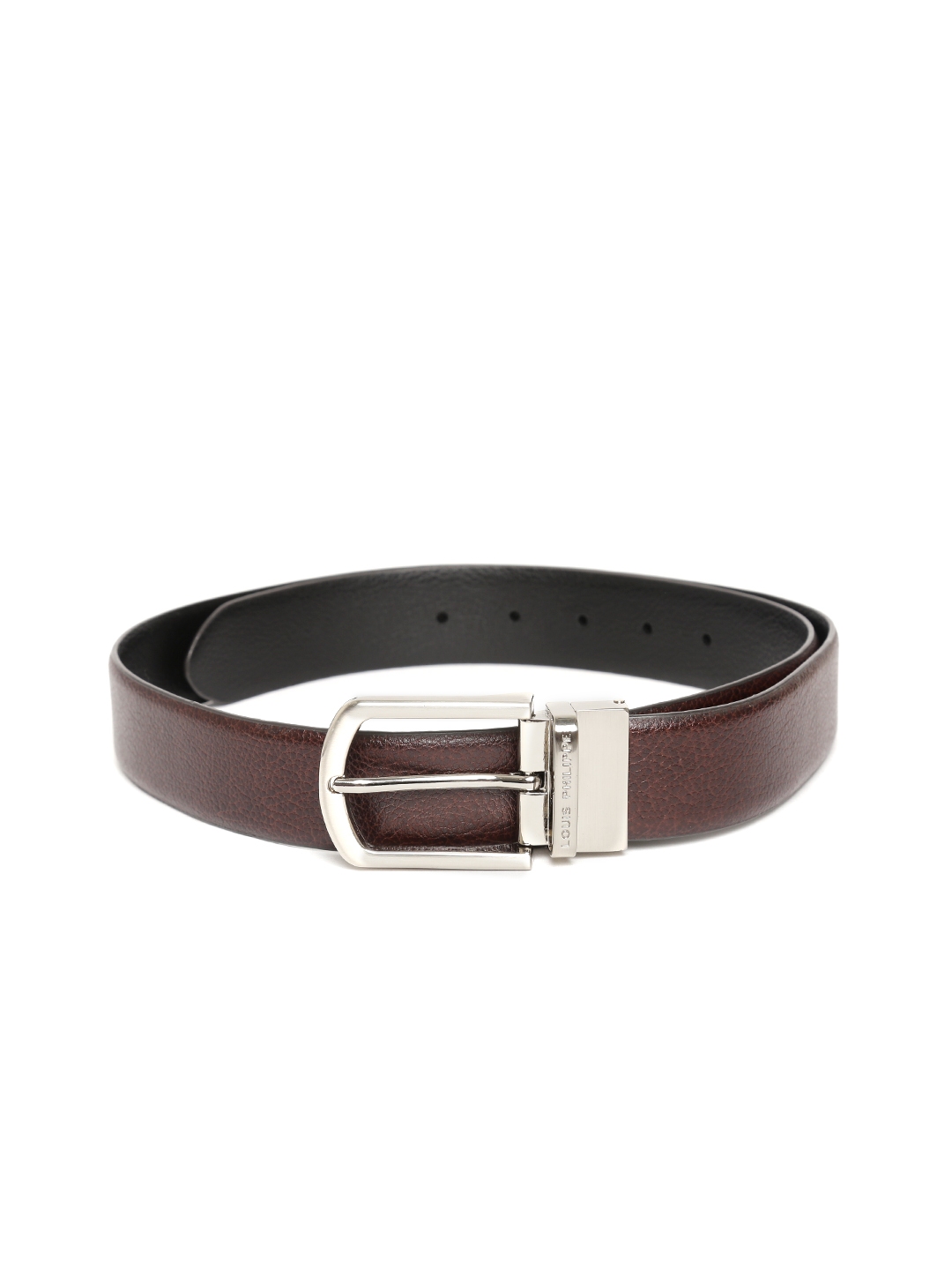 Buy Louis Philippe Men Brown & Black Solid Reversible Leather Belt - Belts for Men 8420553 | Myntra