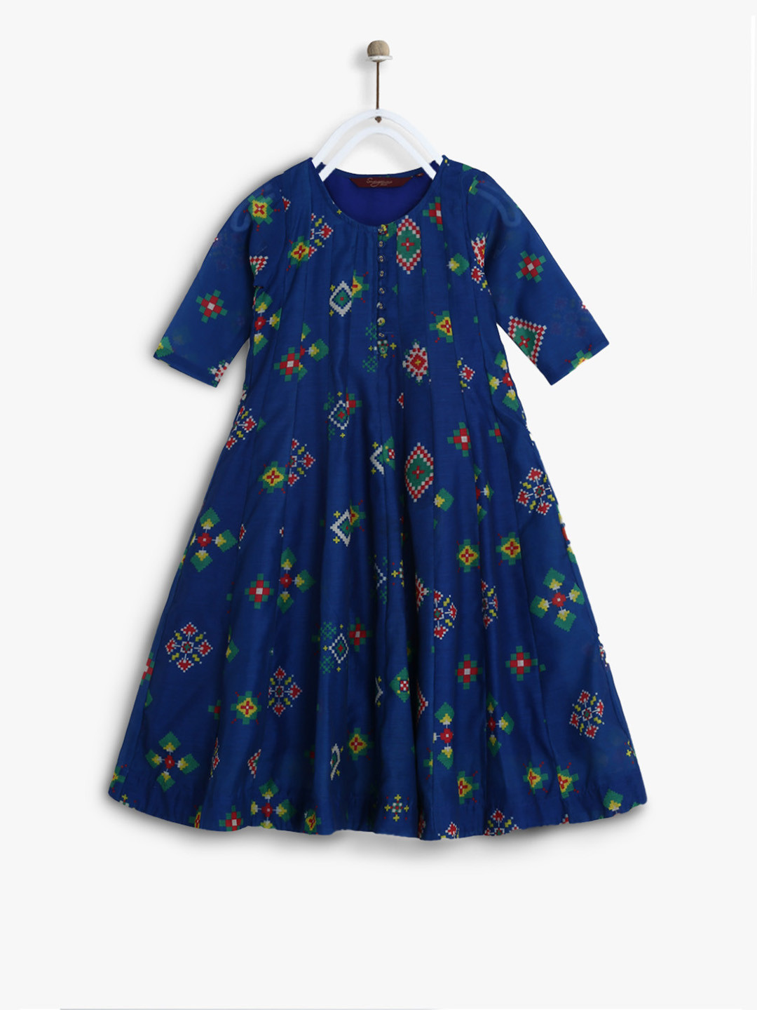 Buy Sangria Girls Blue Printed Anarkali Kurta Kurtas for Girls