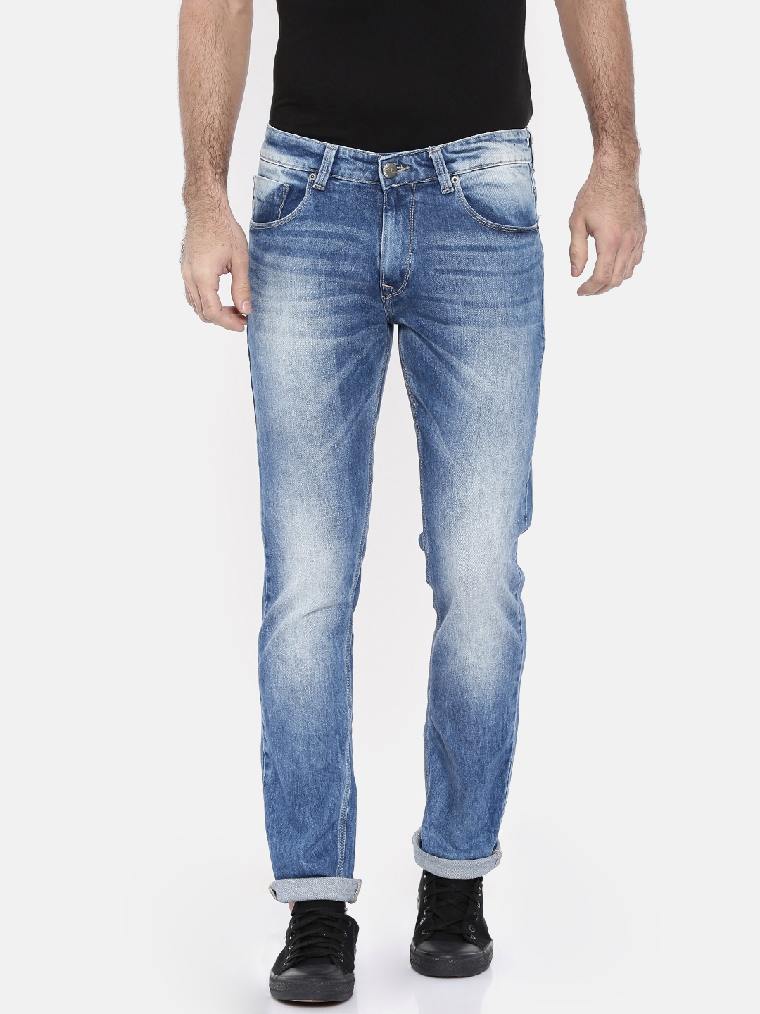 Buy SPYKAR Men Blue Rovers Slim Fit Low Rise Clean Look Jeans - Jeans ...