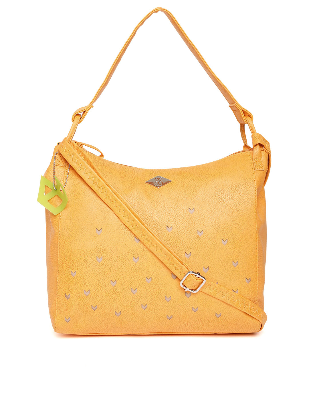 Buy Baggit Yellow Solid Shoulder Bag With Sling Strap Handbags for