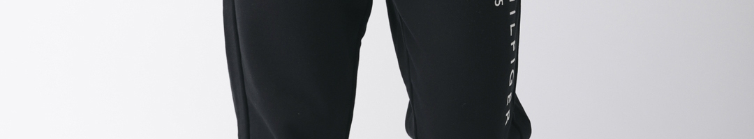 Buy Tommy Hilfiger Men Black Embroided Joggers - Track Pants for Men ...