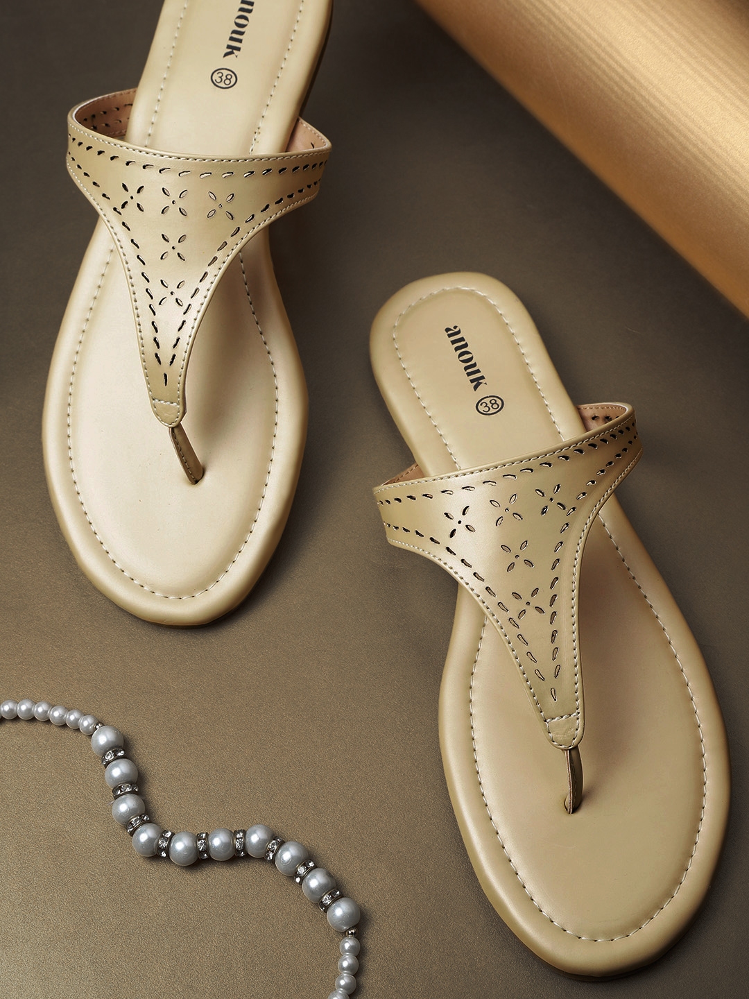 anouk open toe flats
