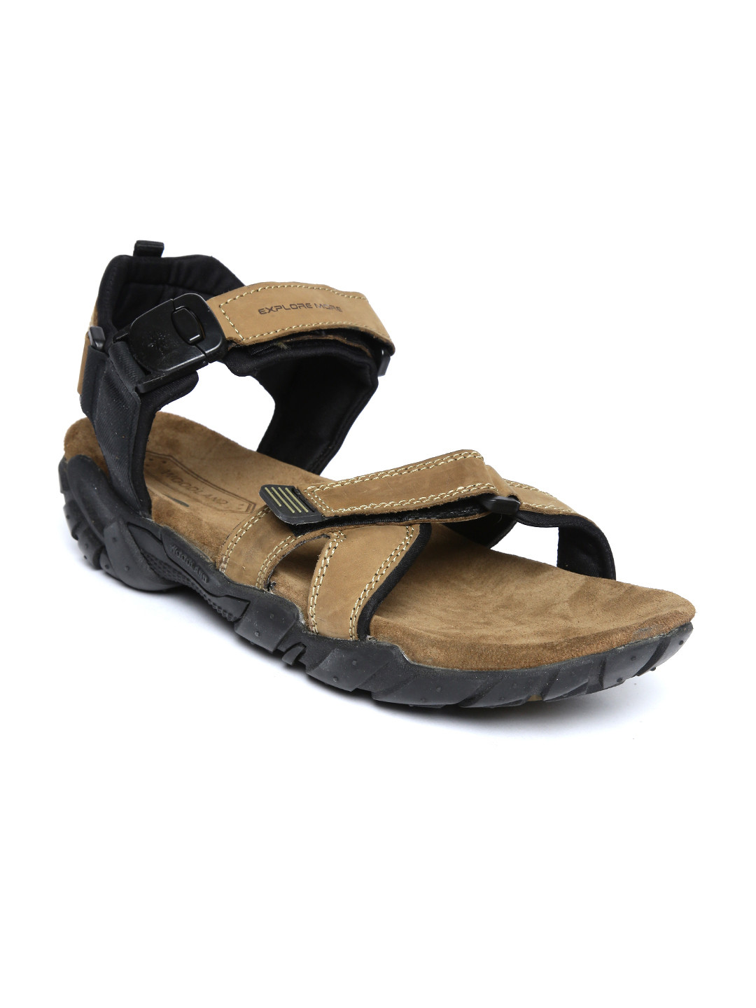 Buy Woodland Pro Planet Men Brown Leather Comfort Sandals - Sandals for Men 8450681 | Myntra