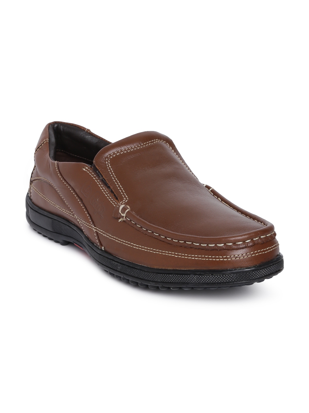 lee cooper brown leather casual shoes