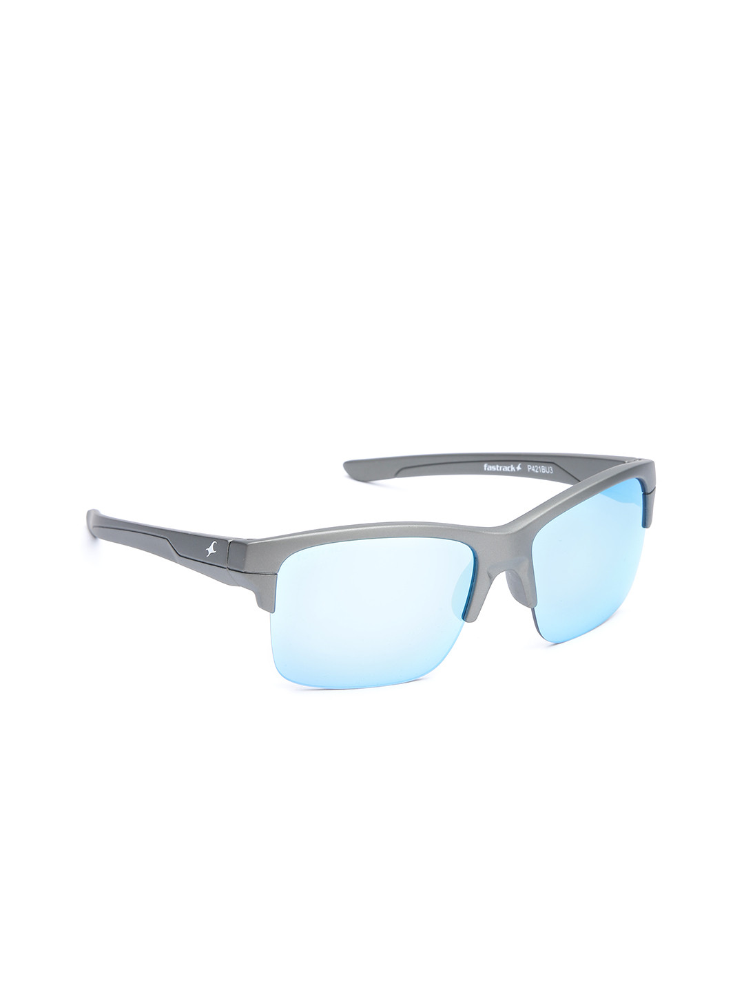 Buy Fastrack Men Mirrored Rectangle Sunglasses P421BU3 Sunglasses for