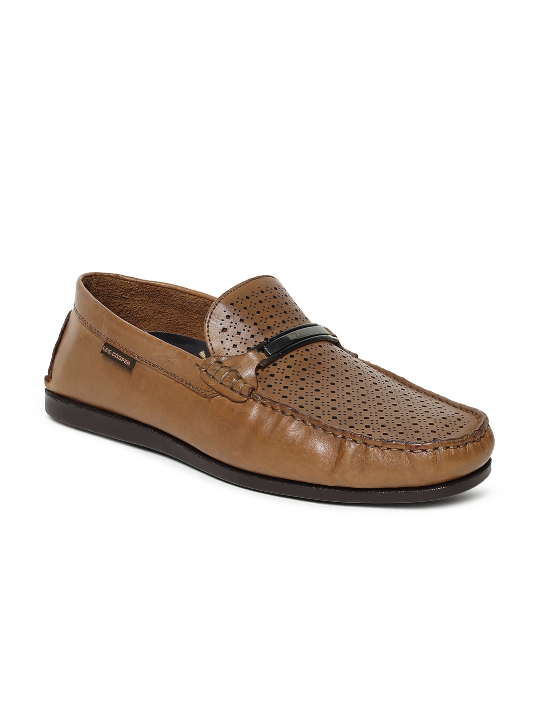 lee cooper brown leather casual shoes