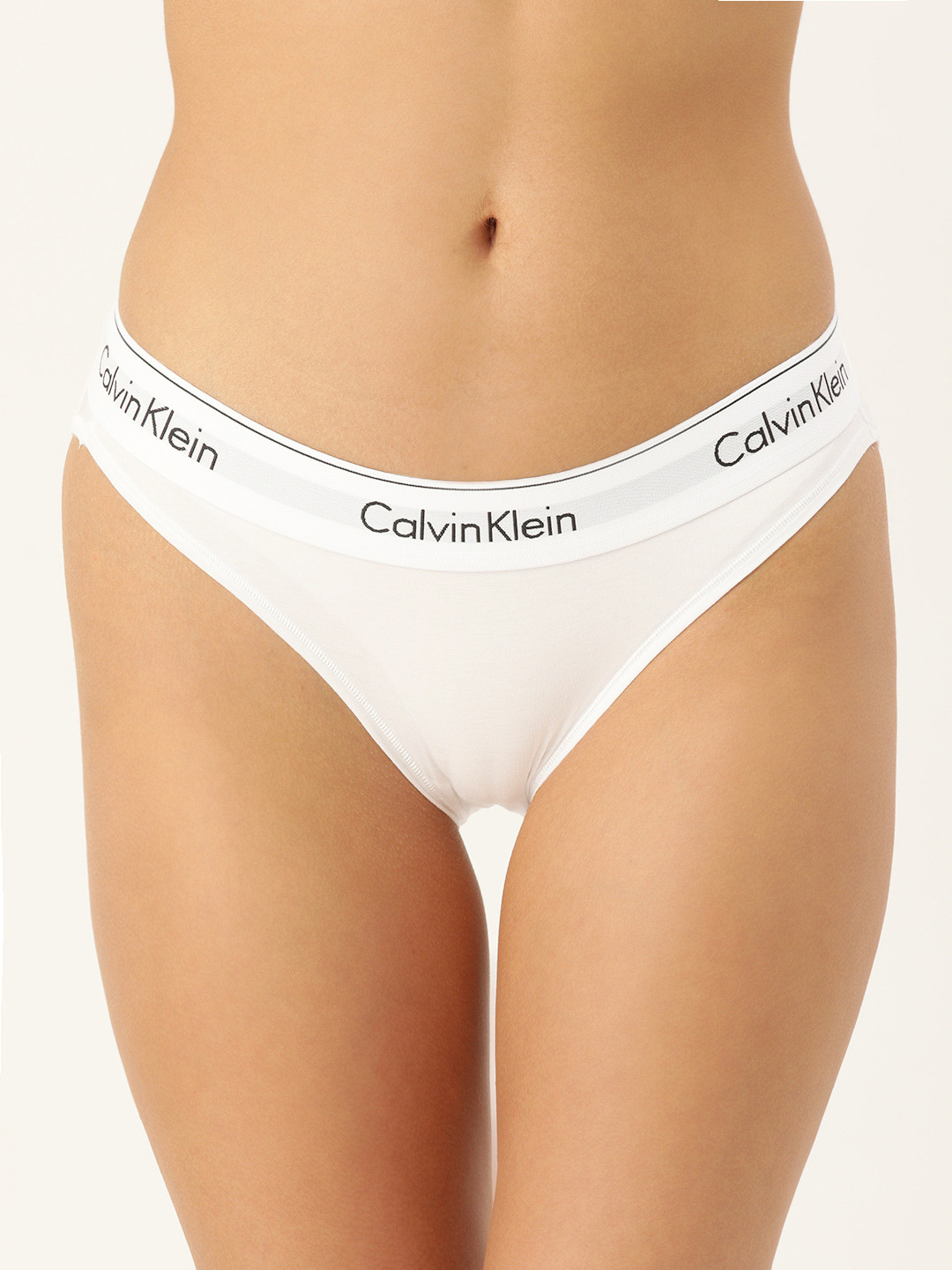 Buy Calvin Klein Underwear Modern Cotton Collection Women White Solid Bikini Briefs F3787AD100