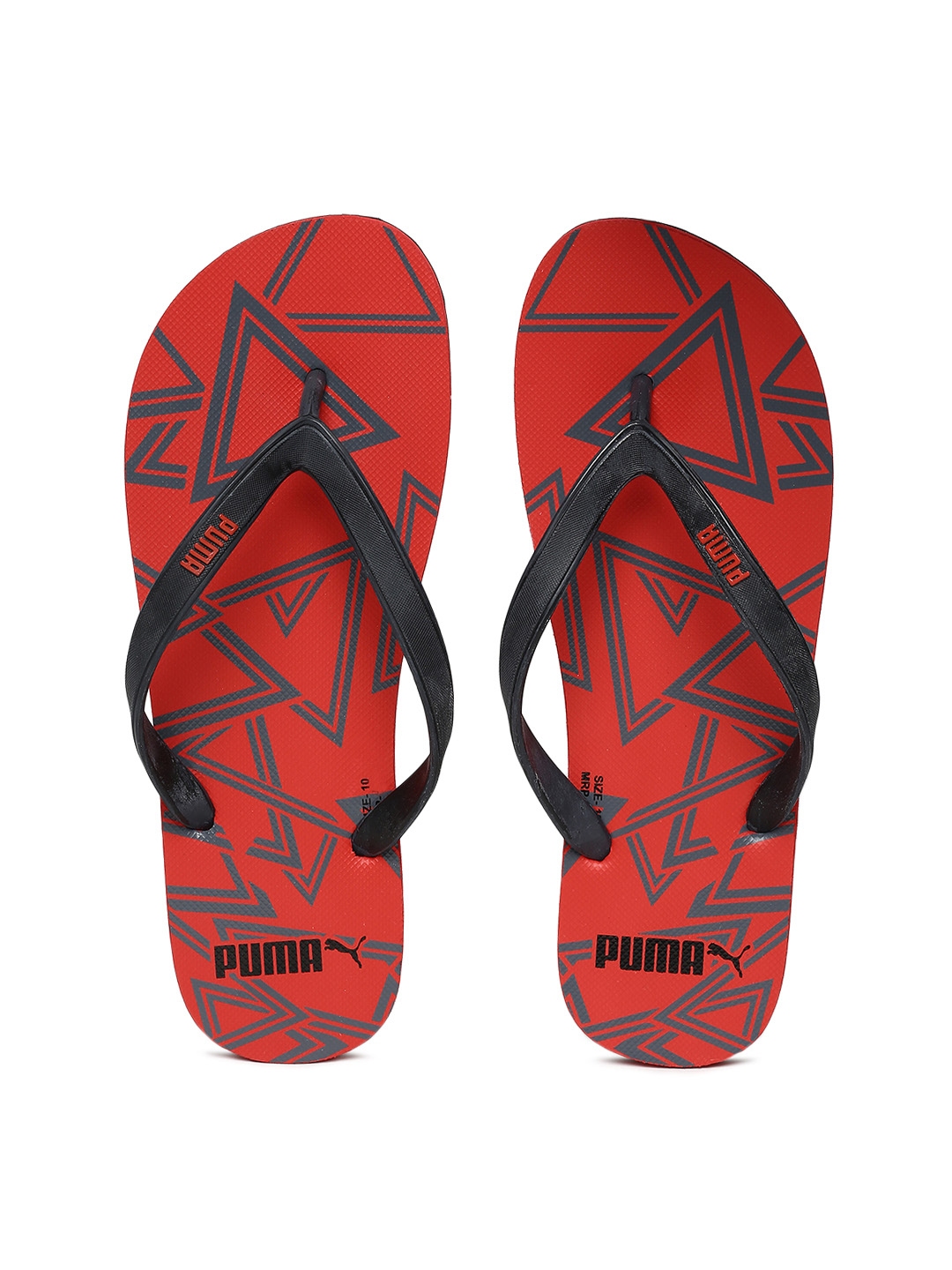 Buy Puma Men Red & Black Printed Thong Flip Flops - Flip Flops for Men ...