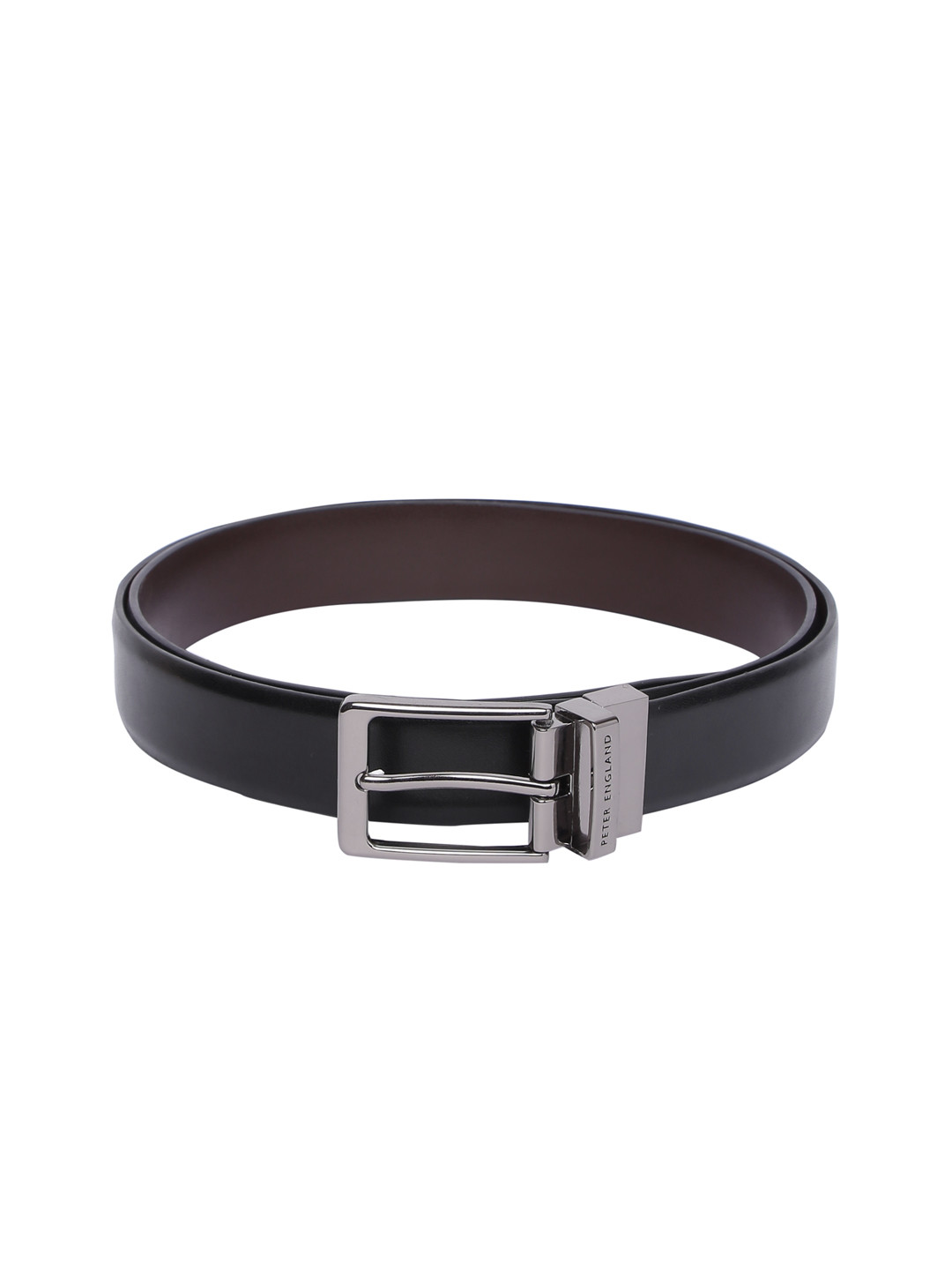 Buy Peter England Men Black Solid Belt Belts for Men 8480395 Myntra