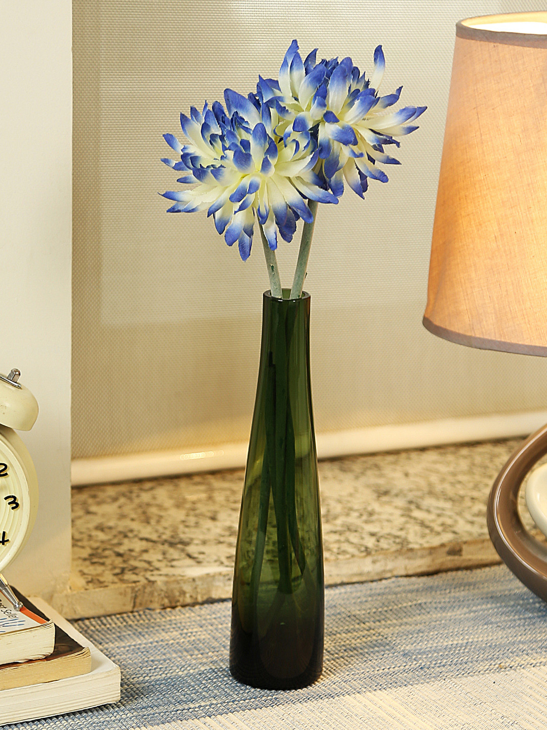 Buy Aapno Rajasthan Green Glass Flower Vase Vases for Unisex 8484579