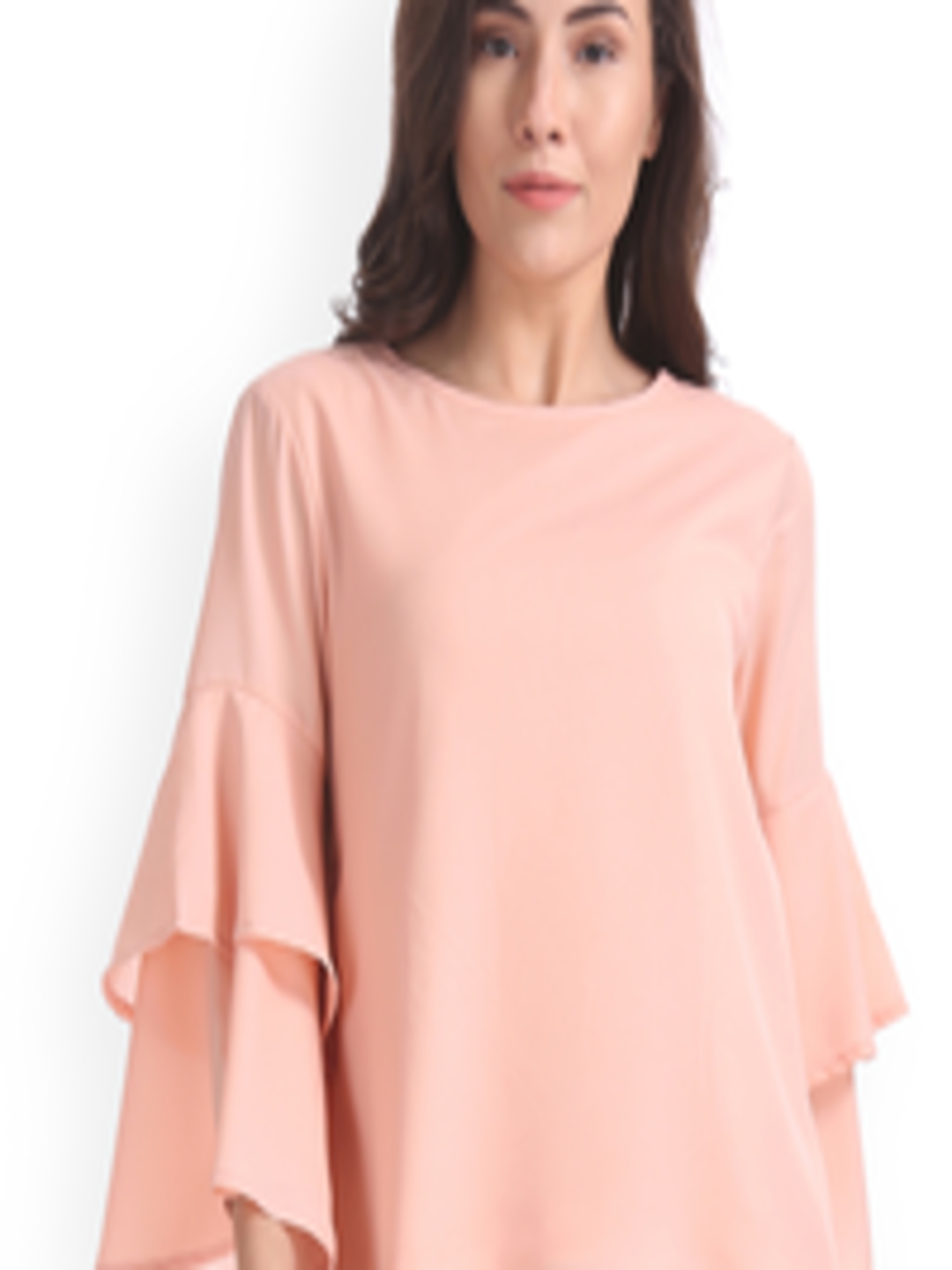 Buy ELLE Women Pink Solid A Line Top - Tops for Women 8484945 | Myntra