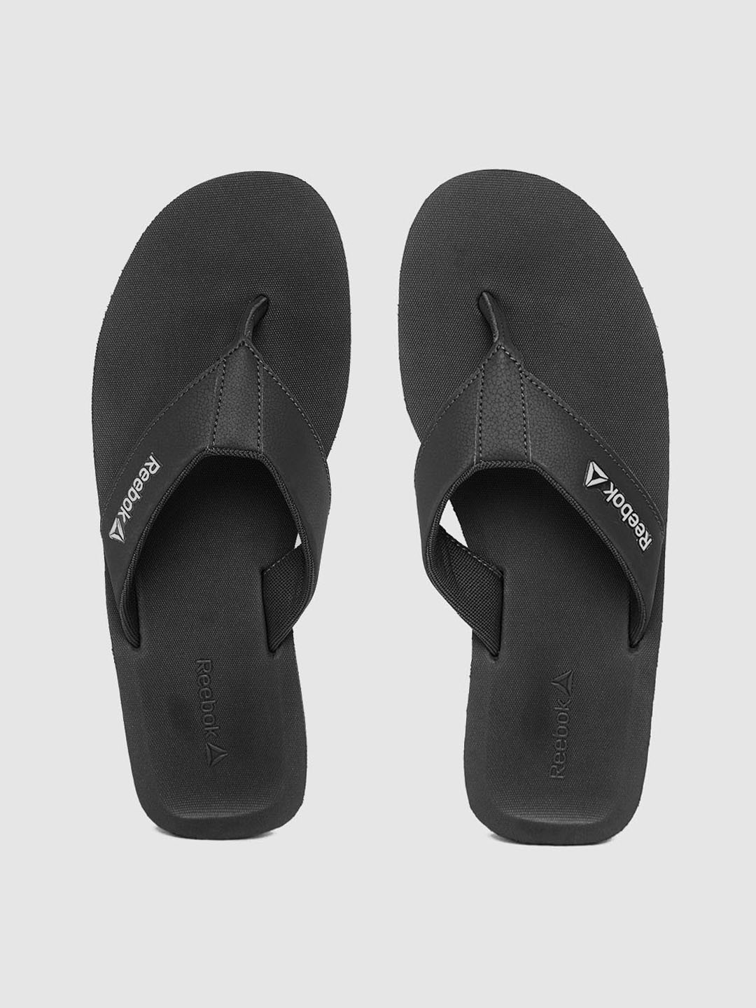 reebok black flip flops