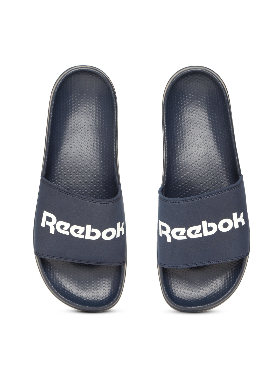 Buy Reebok Classic Unisex Navy Blue Printed Classic Sliders - Flip ...