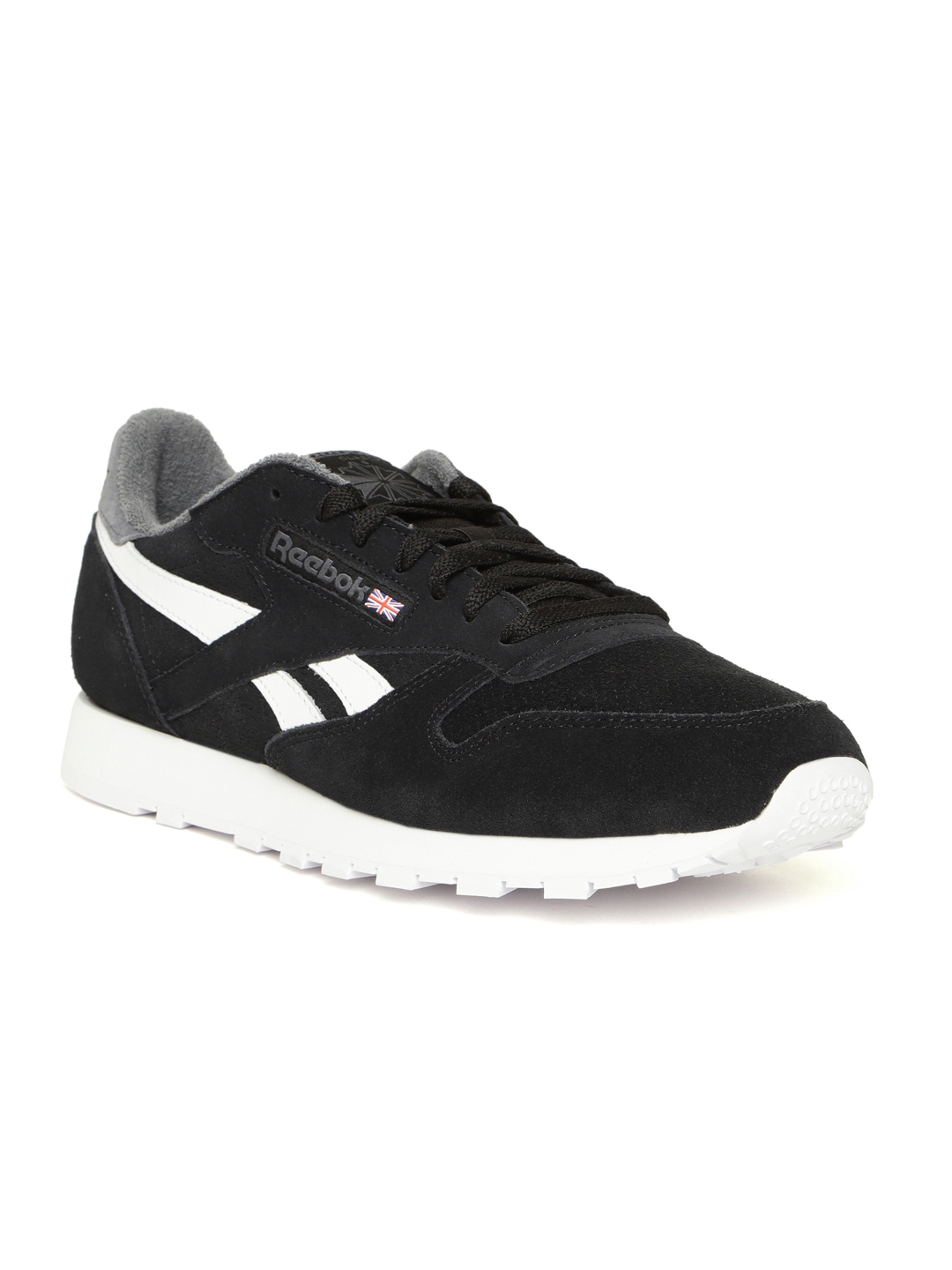 reebok classic mens black trainers