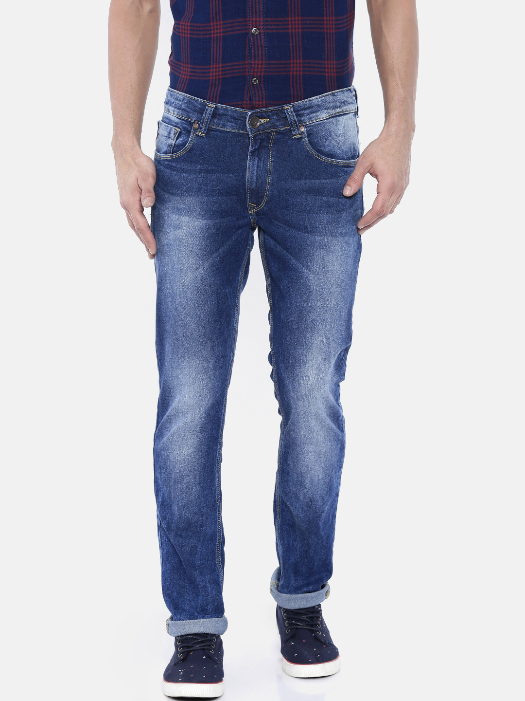 Buy SPYKAR Men Blue Rowers Slim Fit Low Rise Clean Look Stretchable