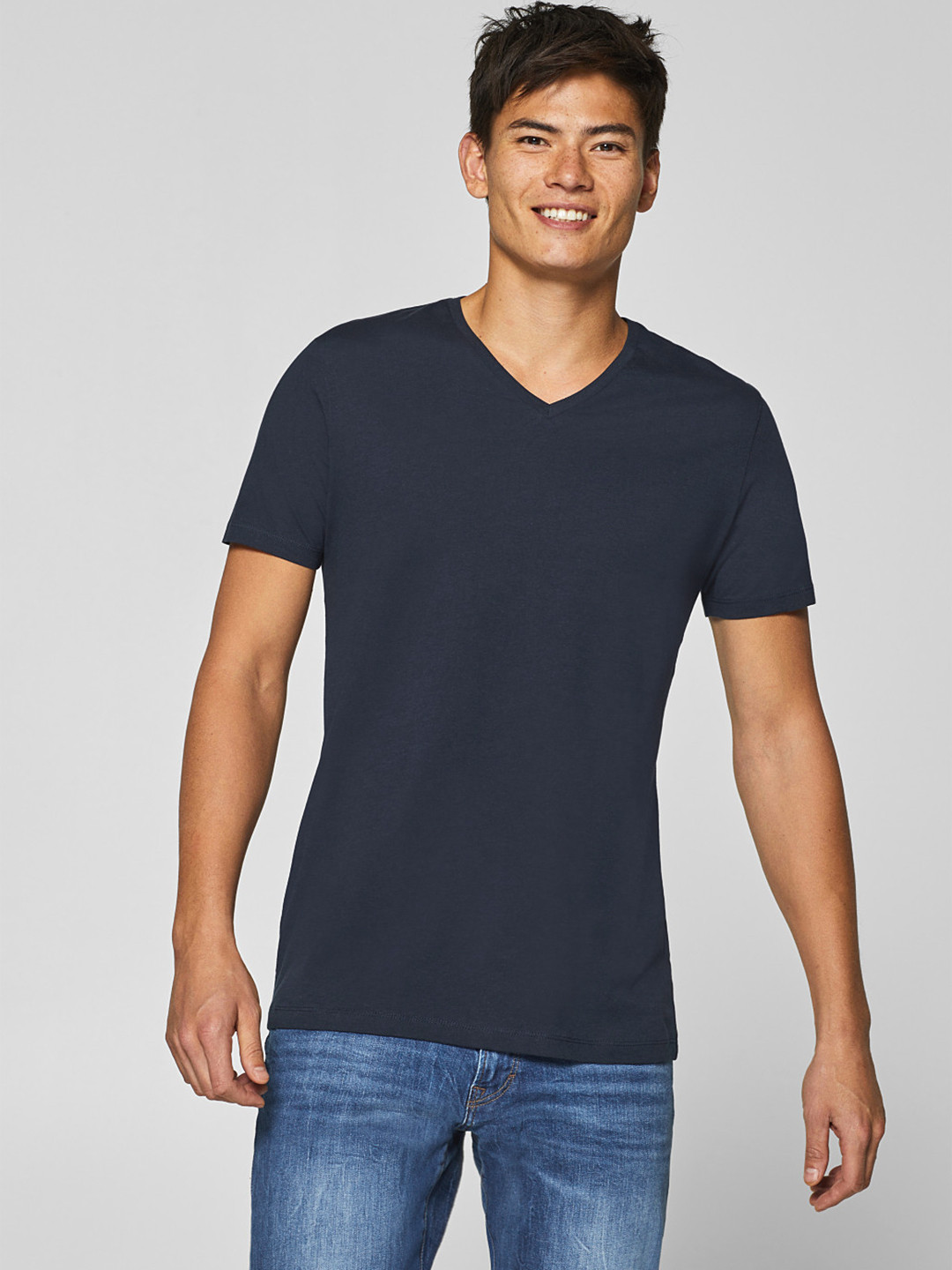 Buy ESPRIT Men Navy Blue Solid V Neck T Shirt Tshirts for Men 8506263 Myntra