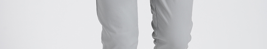 Buy GAP Men Grey Solid Smart Skinny Fit Trousers With GapFlex ...