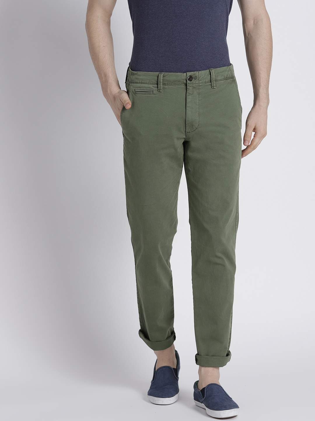 vintage wash khakis in slim fit with gapflex