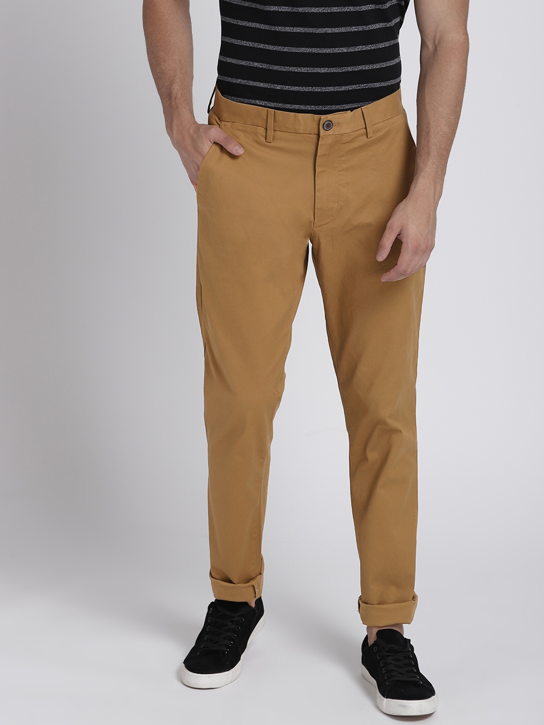 Buy GAP Men Brown Skinny Fit Chinos With GapFlex - Trousers for Men ...