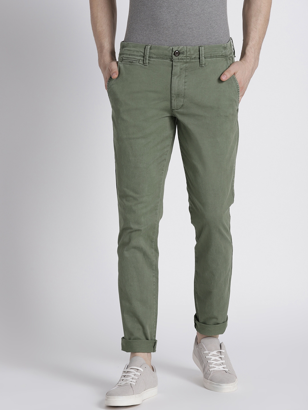 vintage wash khakis in slim fit with gapflex
