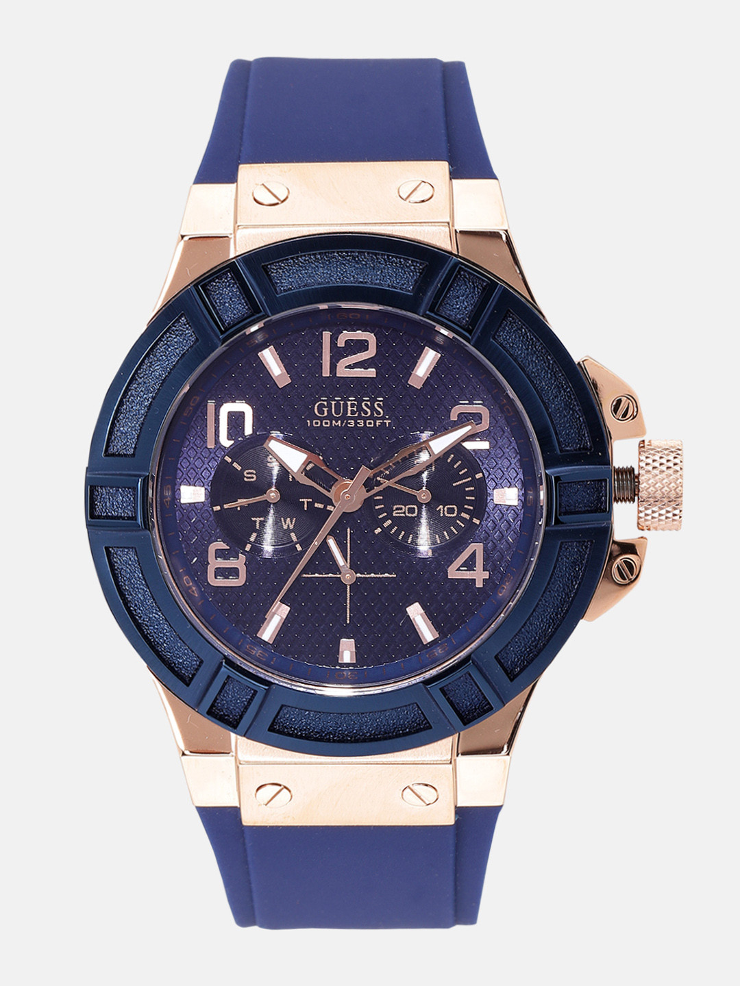 Buy GUESS Men Navy Blue Analogue Watch W0247G3_OR Watches for Men