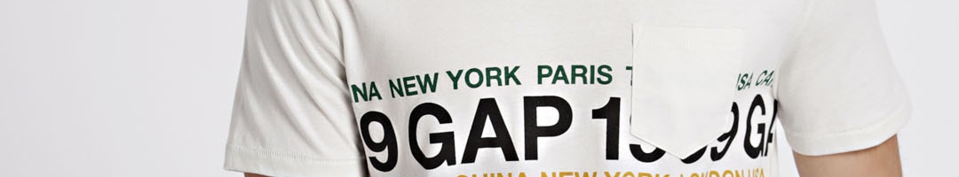 Buy GAP Men Beige Printed Round Neck T Shirt - Tshirts for Men 8518829 ...