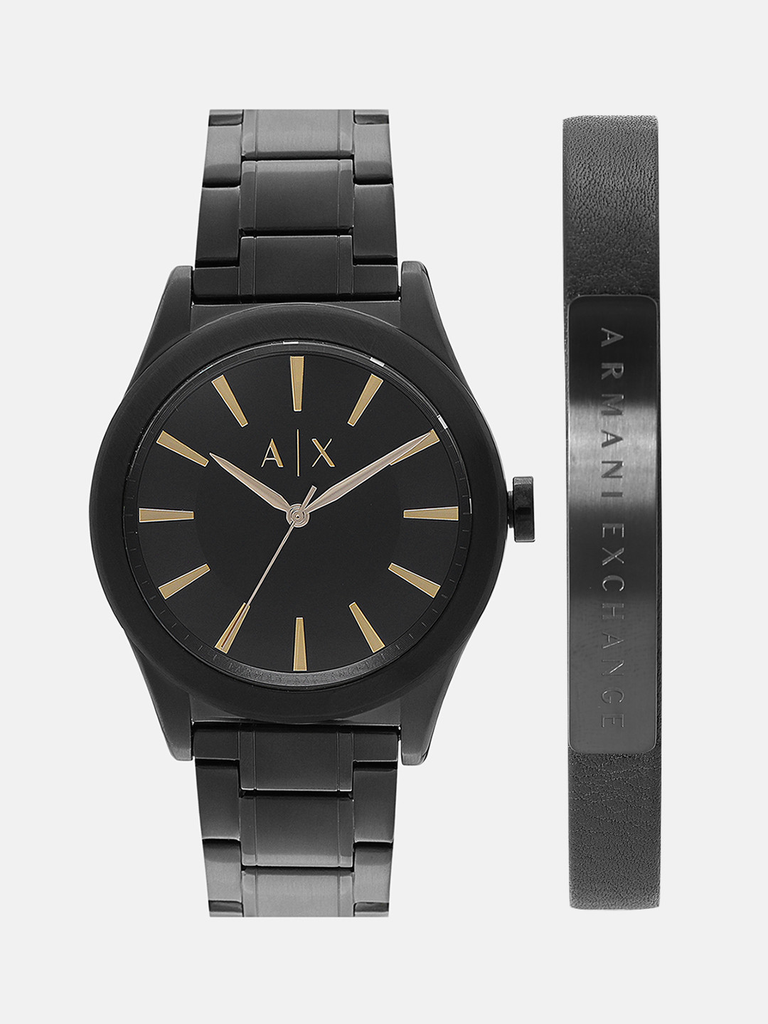 Buy Armani Exchange Men Black Watch Gift Set Watch Gift Set for Men