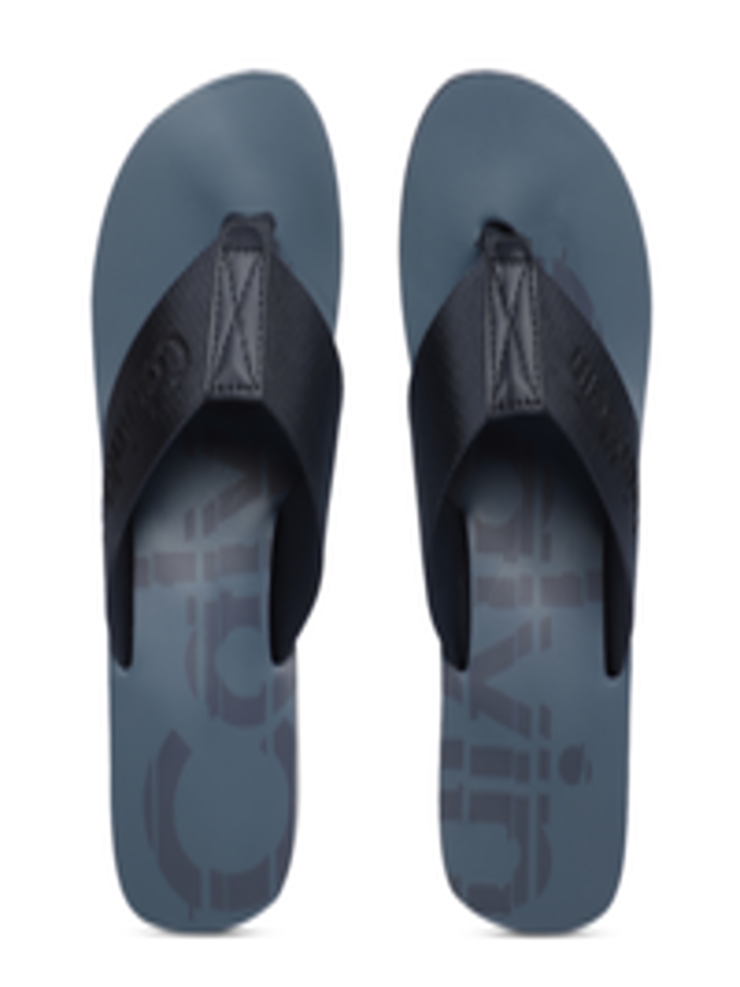 Buy Calvin Klein Men Navy Blue Solid Thong Flip Flops - Flip Flops for ...