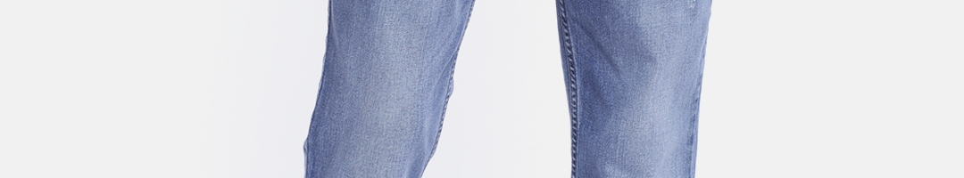 Buy Lee Men Blue Slim Fit Mid Rise Low Distress Stretchable Jeans ...
