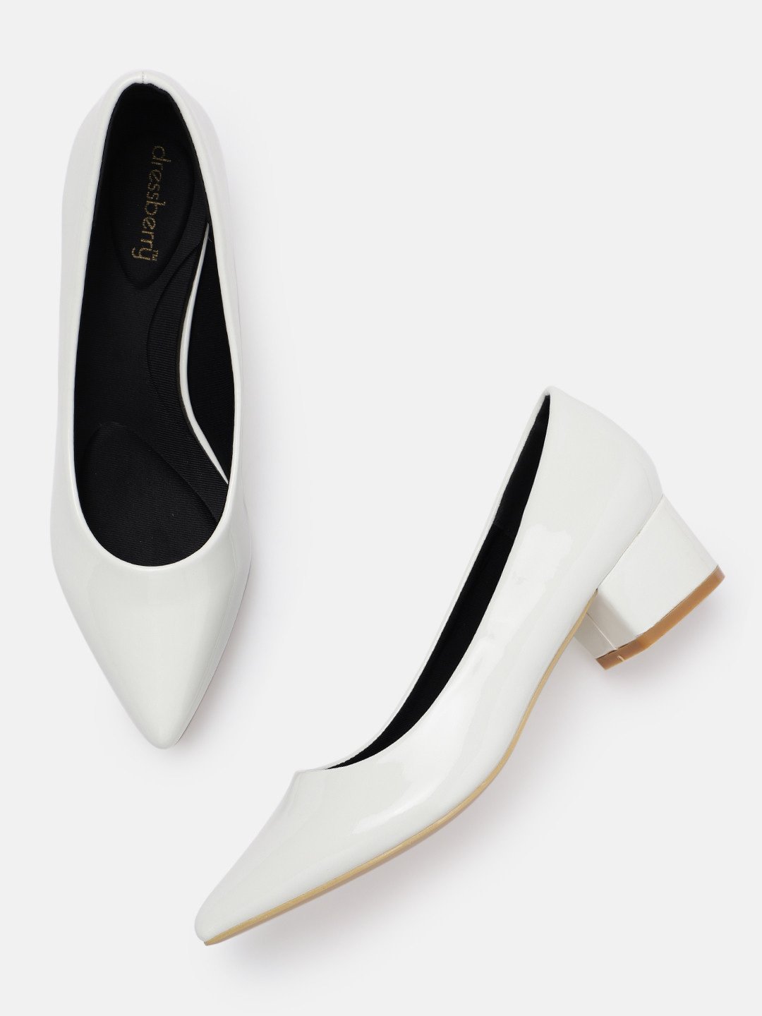 Buy DressBerry Women White Solid Pumps Heels for Women 8540813 Myntra