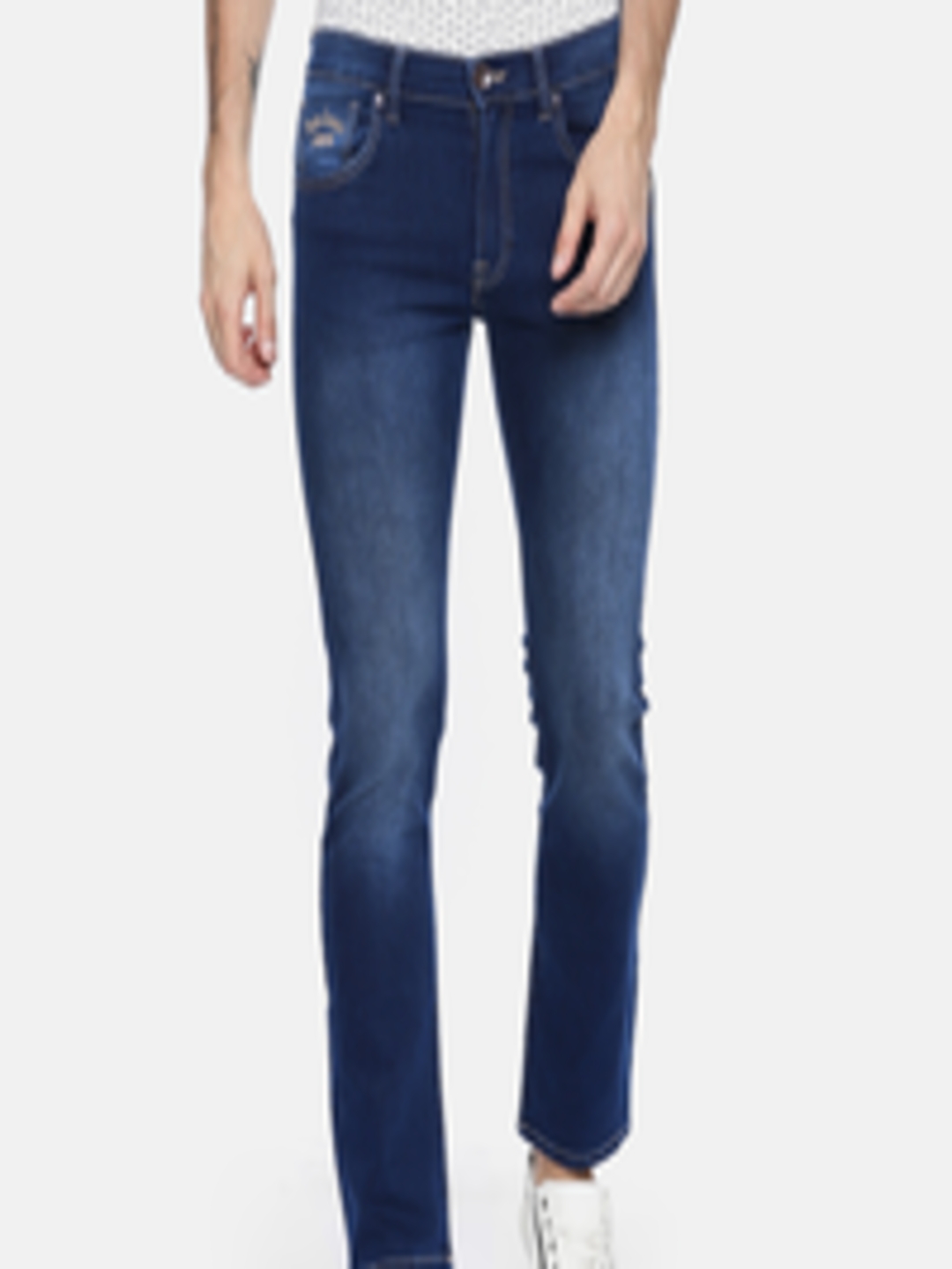 Buy Pepe Jeans Men Navy Blue Vapour Slim Fit Low Rise Clean Look ...