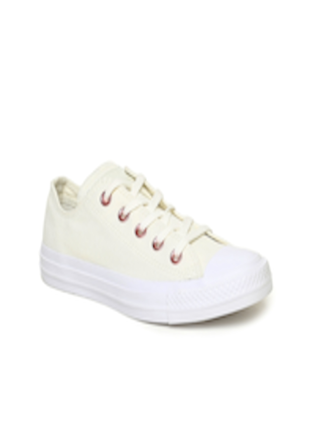 Buy Converse Hearts Chuck Taylor WoMen Cream Coloured Sneakers - Casual ...