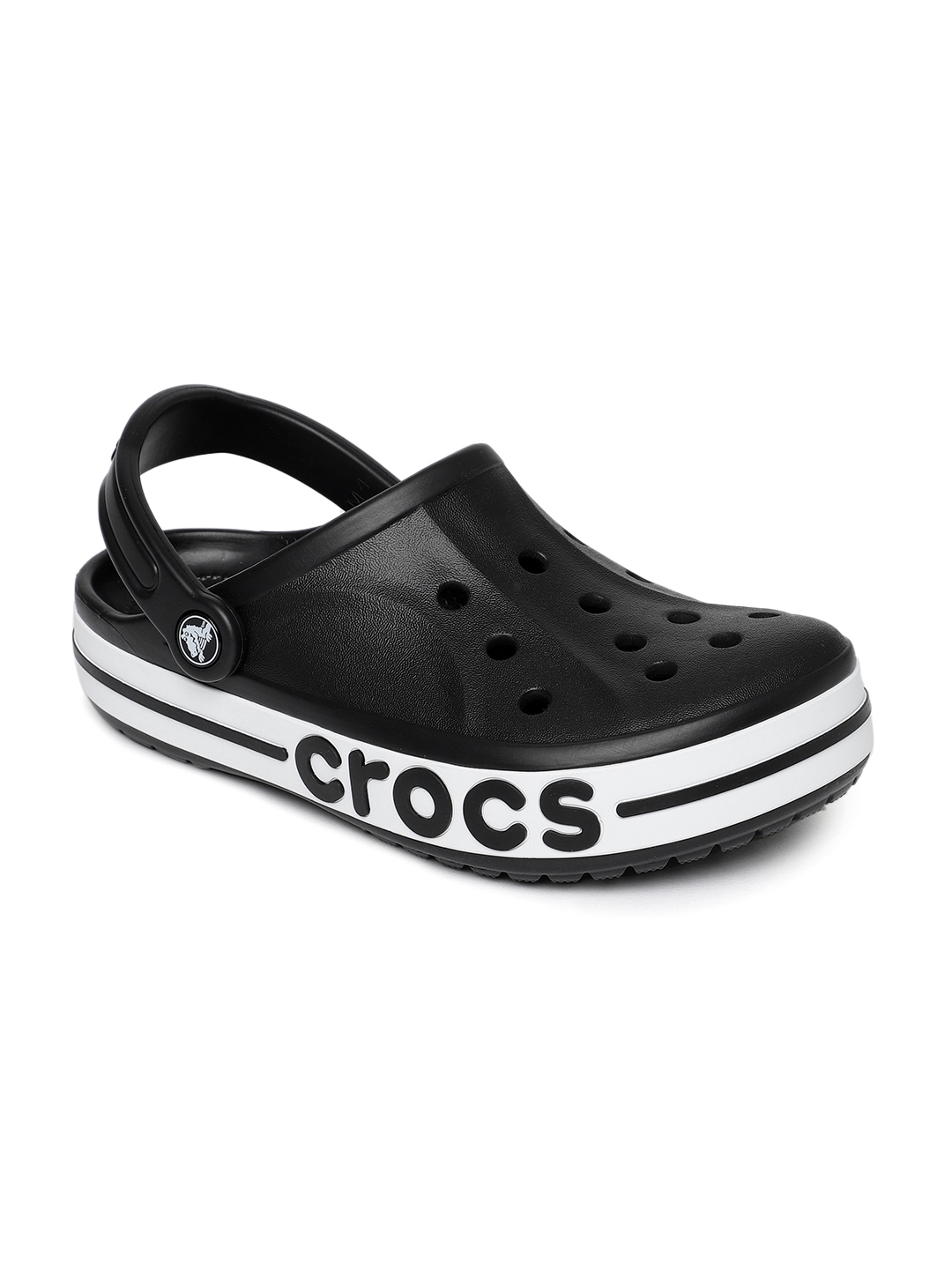 Buy Crocs Unisex Black & Black Solid Clogs - Flip Flops for Unisex ...