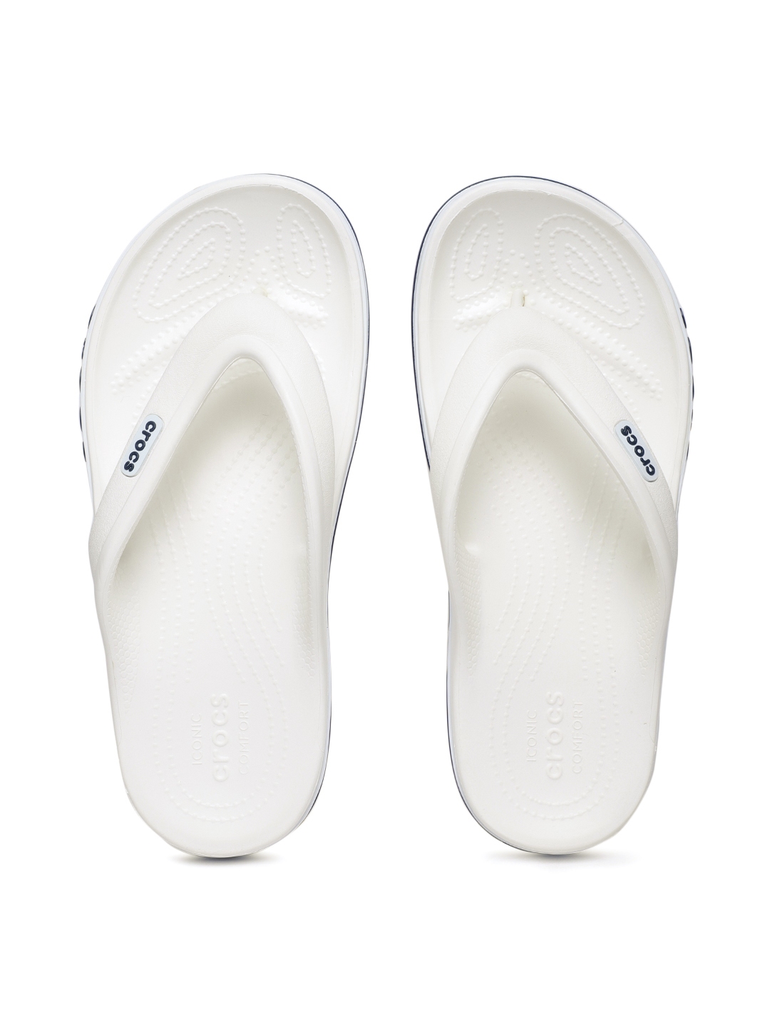 Buy Crocs Unisex White Solid Thong Flip Flops - Flip Flops for Unisex ...
