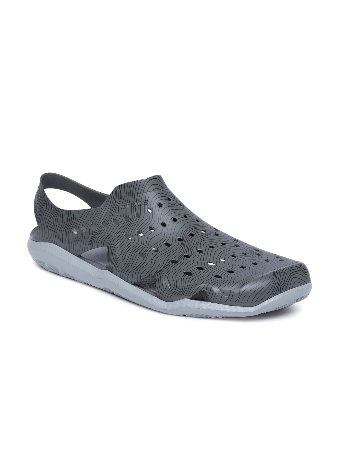 Buy Crocs Swiftwater Men Grey Clogs - Sandals for Men 8568727 | Myntra