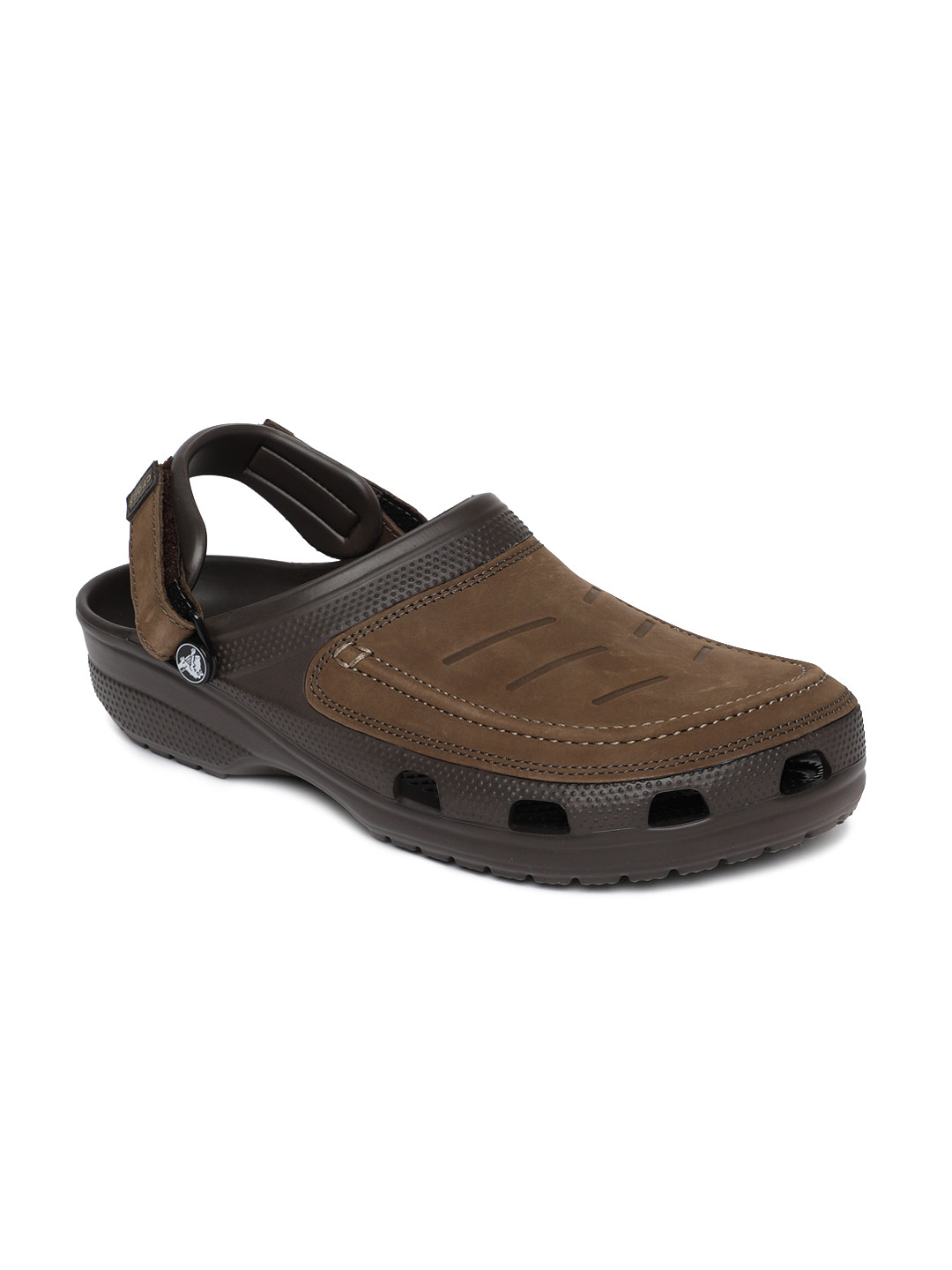 Buy Crocs Yukon Men Brown Solid Leather Sandals Sandals for Men