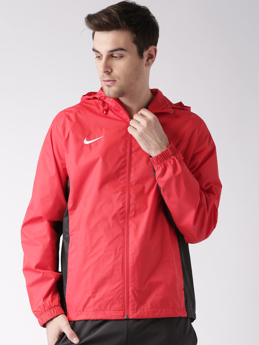 Buy Nike Red Hooded Jacket - Jackets for Men 857330 | Myntra