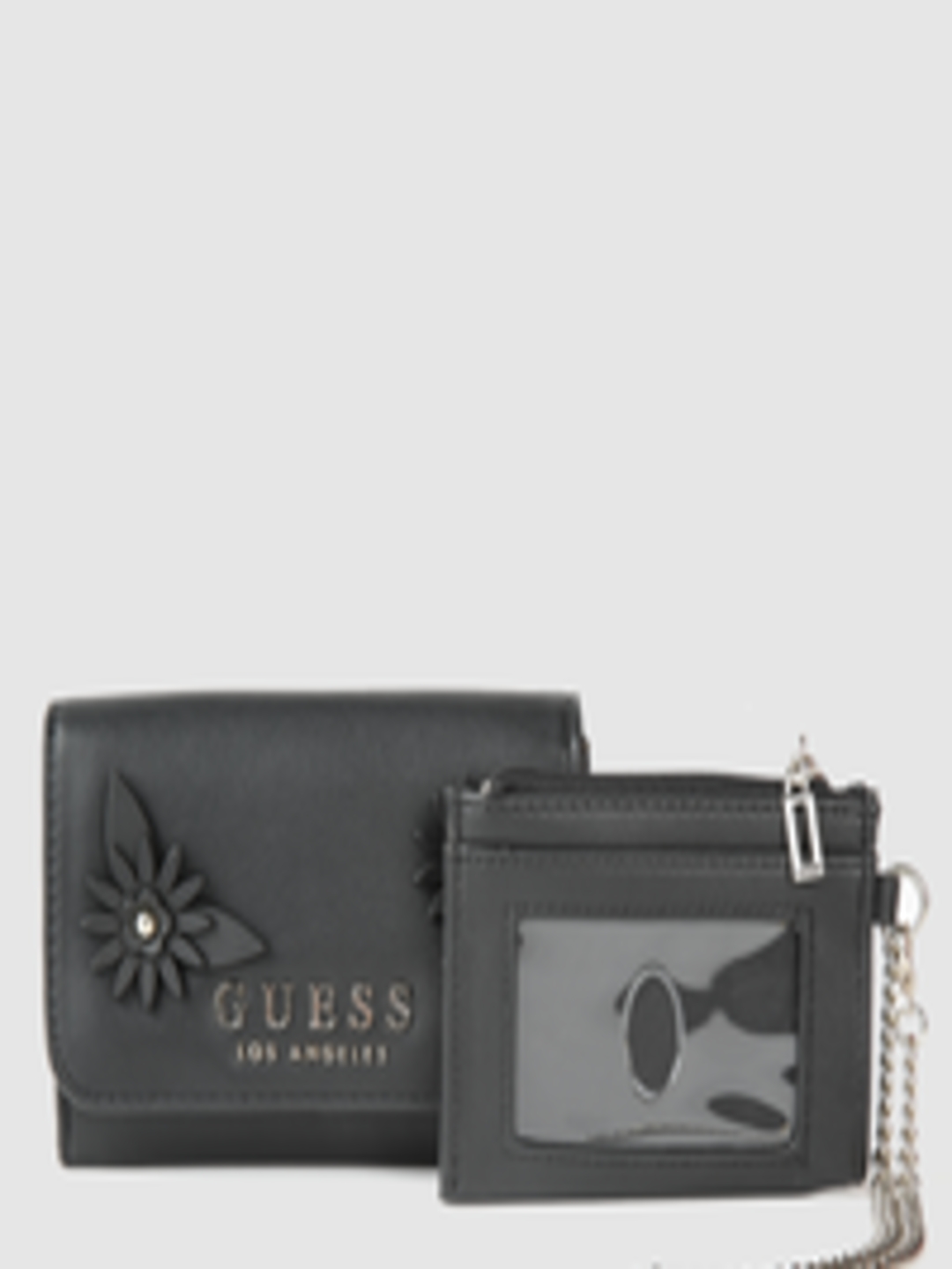 Buy GUESS Women Black Two Fold Wallet With Card Holder - Wallets for