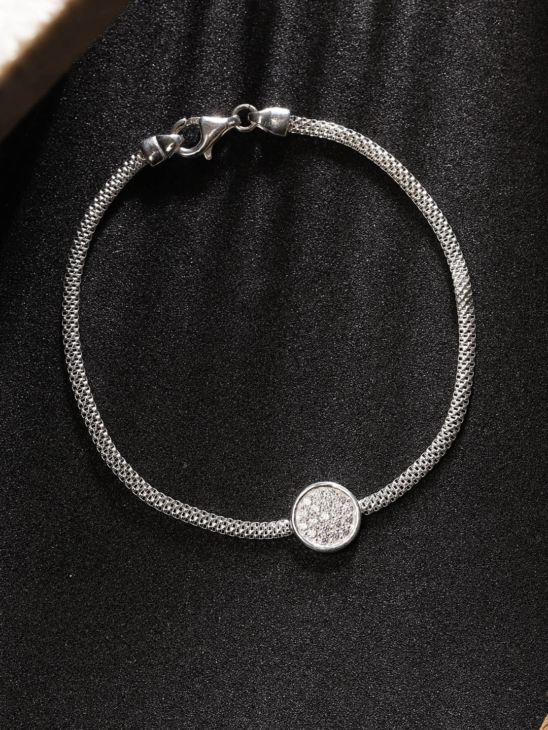 Buy Carlton London 925 Sterling Silver Stone Studded Bracelet