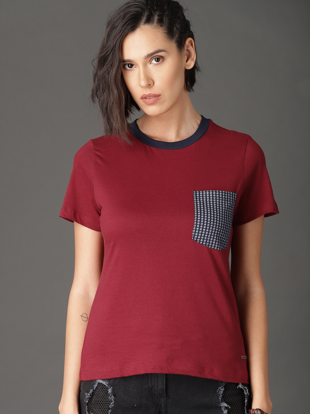 myntra plain t shirt