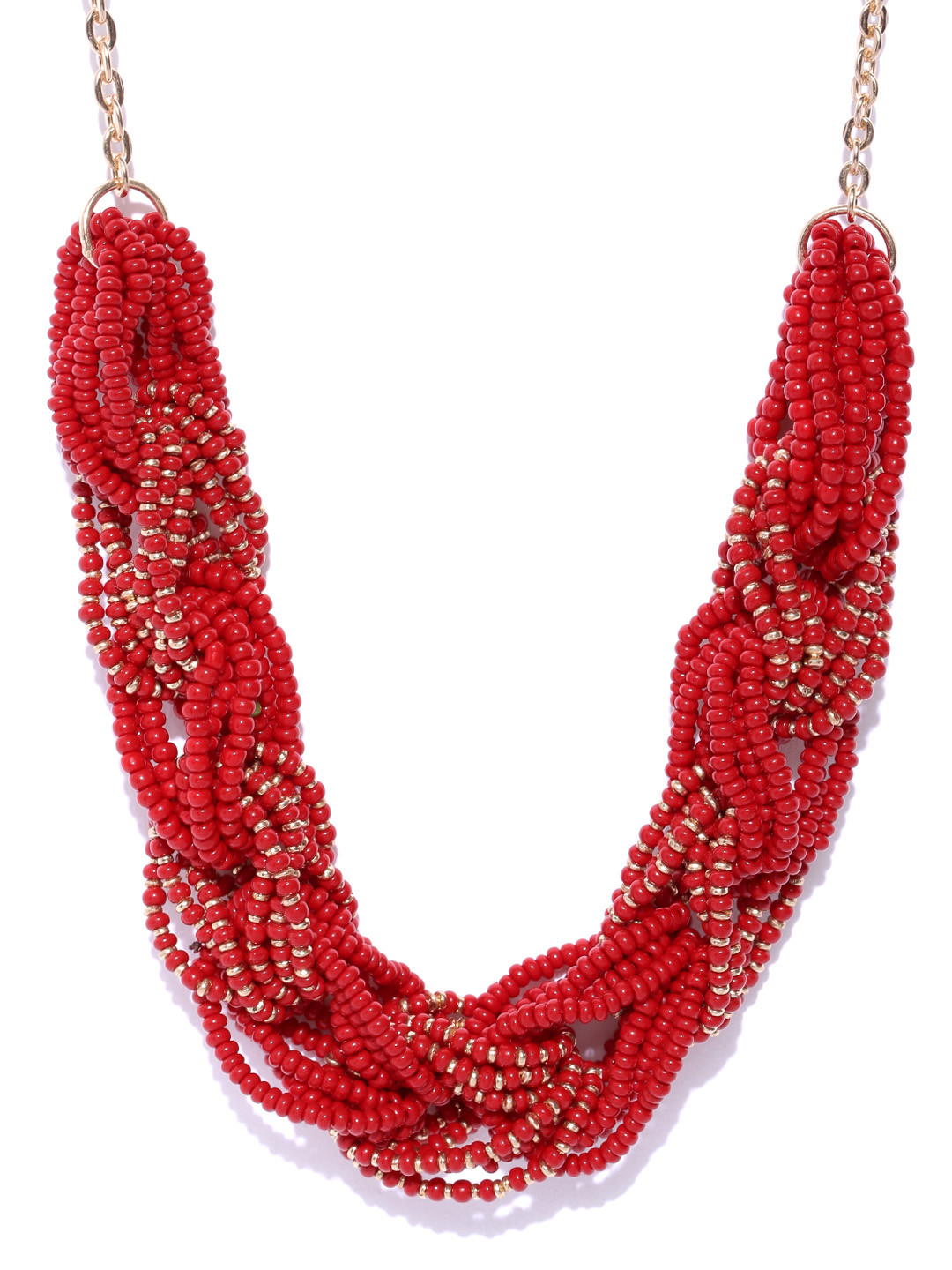Buy Accessorize Red Beaded Necklace Necklace And Chains for Women