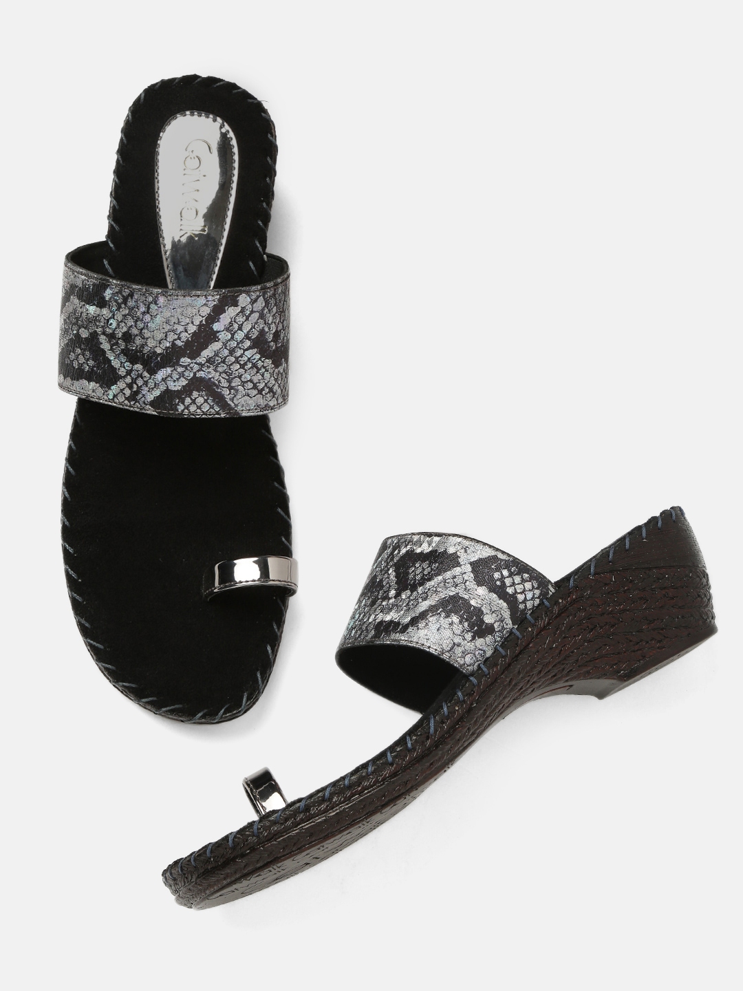 in stiletto heels