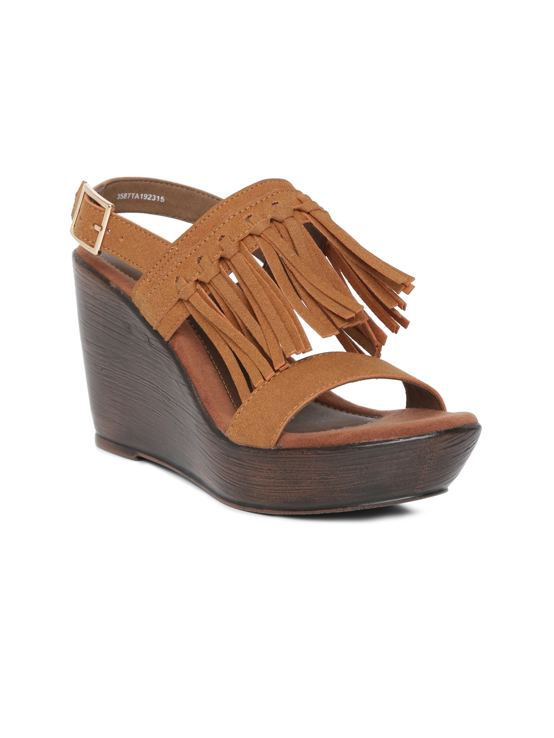 Buy Catwalk Women Tan Solid Sandals - Heels for Women 8607879 | Myntra