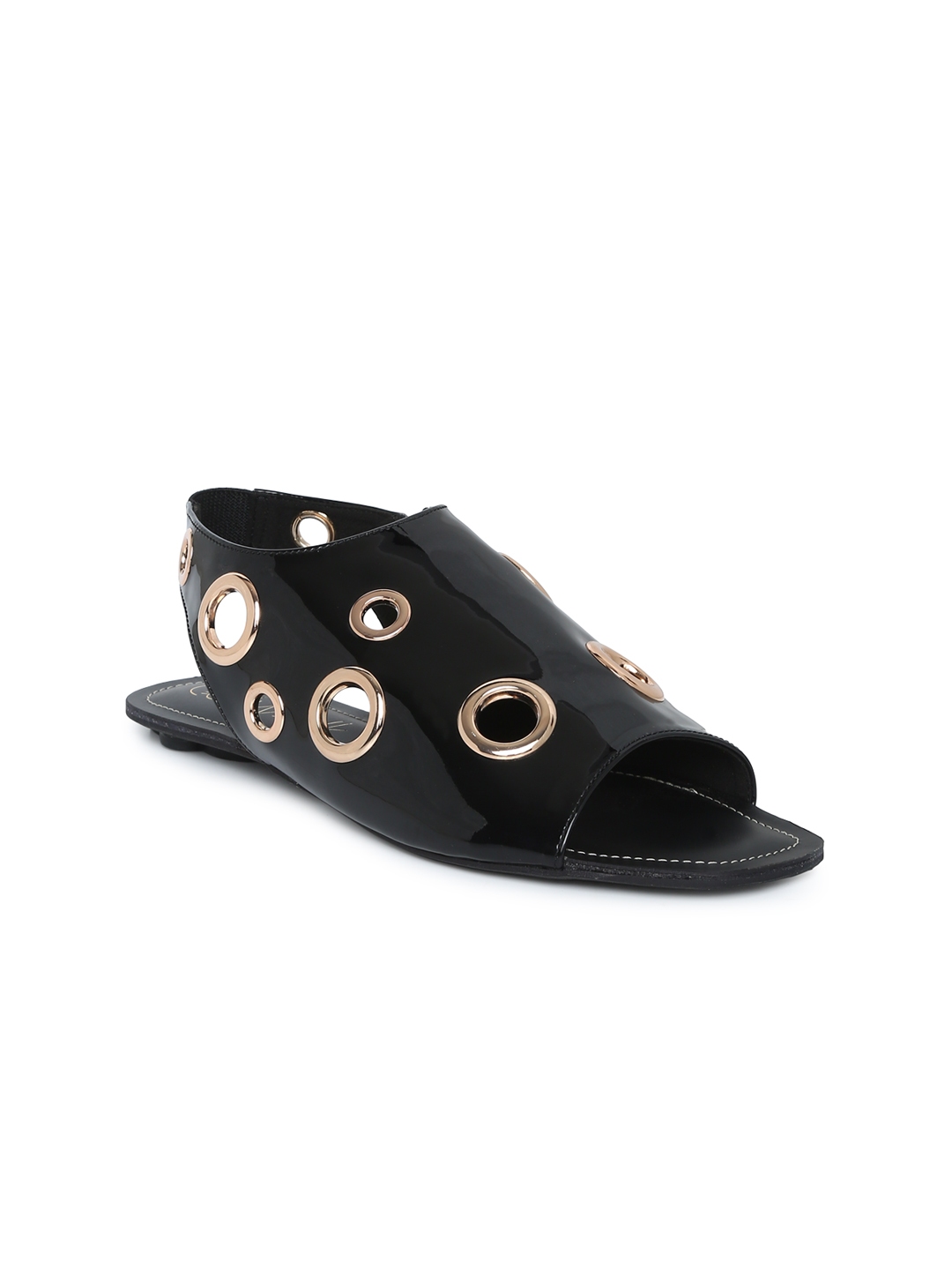 open toe flats myntra