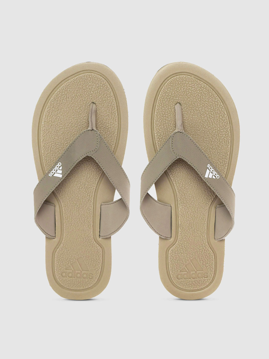Buy ADIDAS Men Khaki Solid Stabile Thong Flip Flops - Flip Flops for Men 8615643 | Myntra