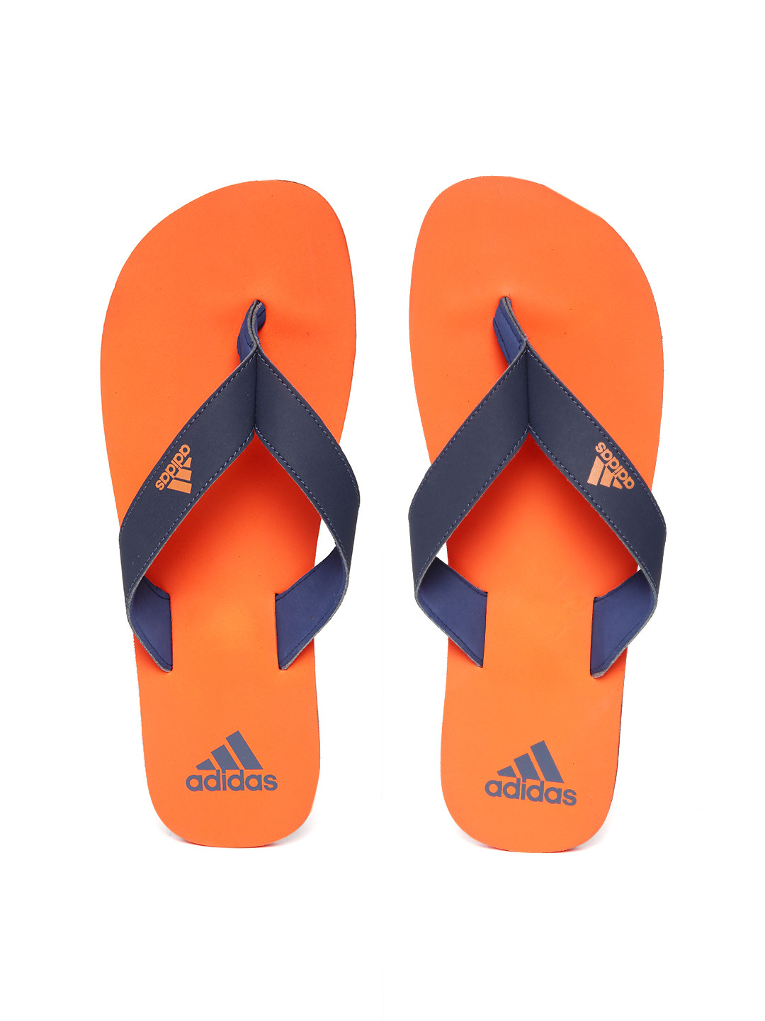 Buy ADIDAS Men Navy Blue & Orange EEZAY Maxout Solid Thong Flip Flops - Flip Flops for Men 
