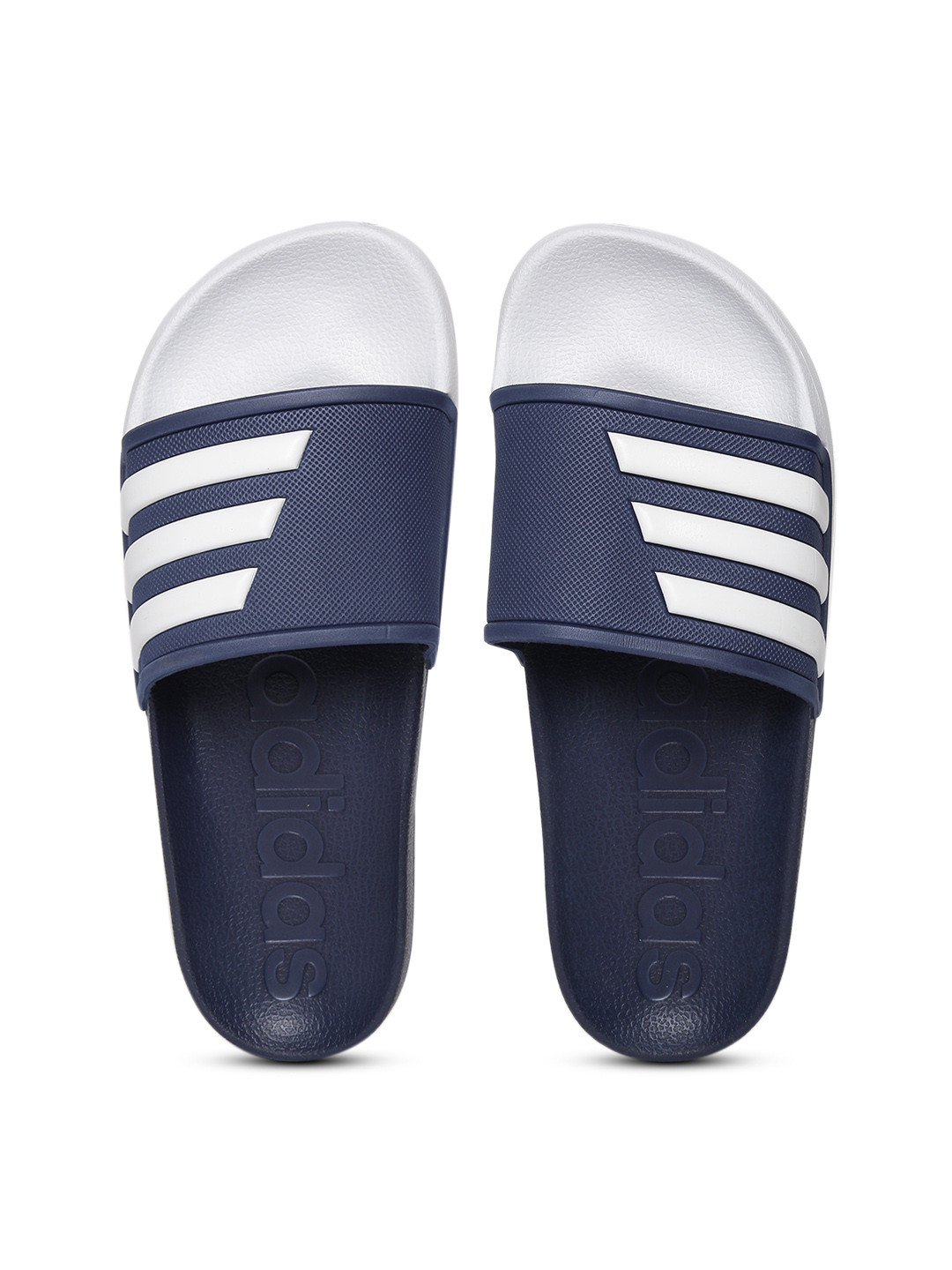 adidas navy blue flip flops