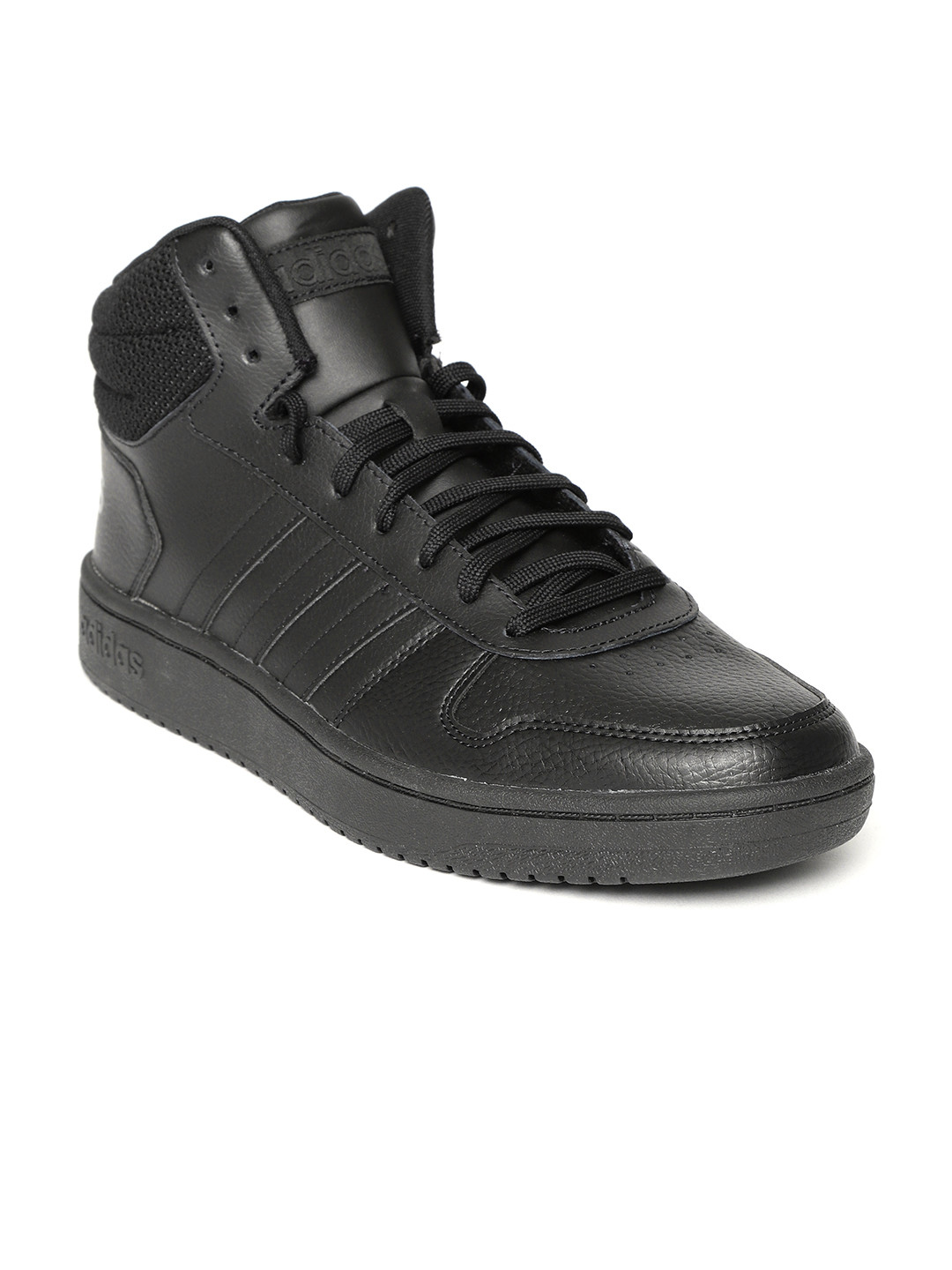 adidas black mid tops
