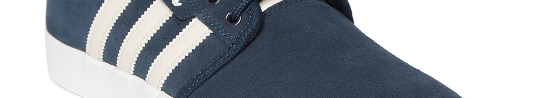 Buy ADIDAS Originals Men Navy Blue Seeley Leather Sneakers - Casual ...