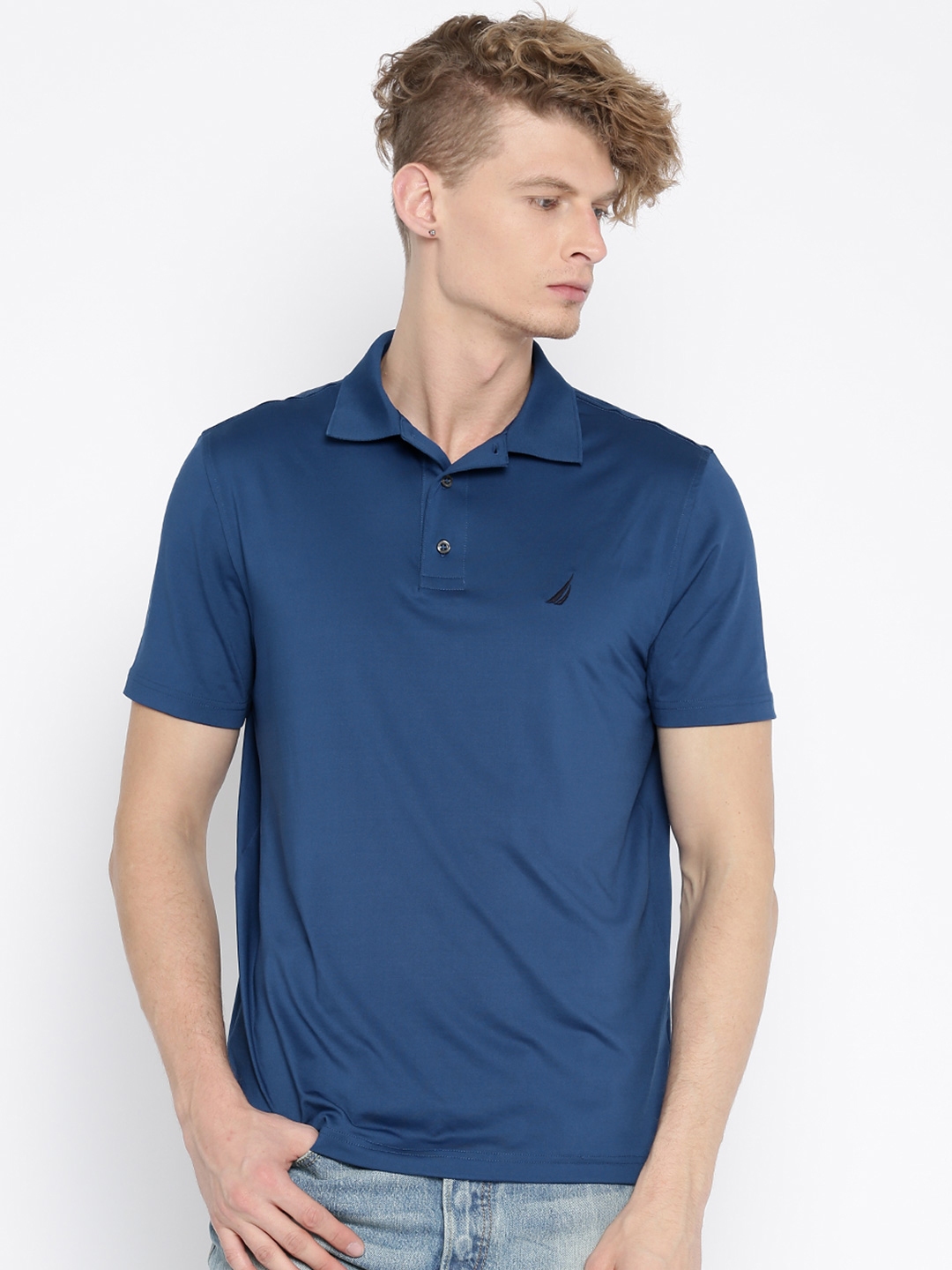 Buy Nautica Men Navy Solid Polo T Shirt - Tshirts for Men 862279 | Myntra